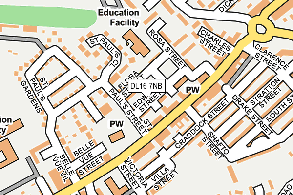 DL16 7NB map - OS OpenMap – Local (Ordnance Survey)