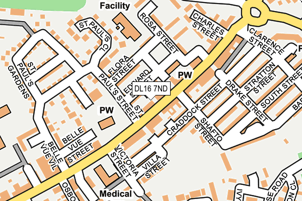 DL16 7ND map - OS OpenMap – Local (Ordnance Survey)