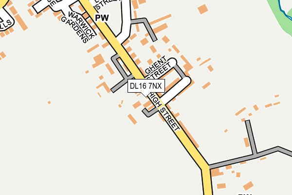 DL16 7NX map - OS OpenMap – Local (Ordnance Survey)