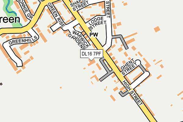 DL16 7PF map - OS OpenMap – Local (Ordnance Survey)