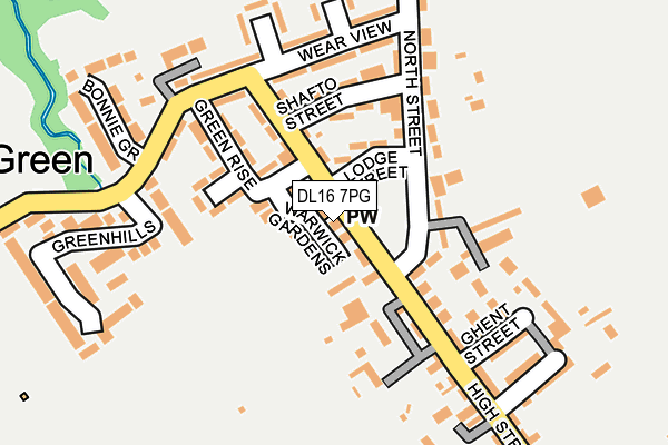 DL16 7PG map - OS OpenMap – Local (Ordnance Survey)