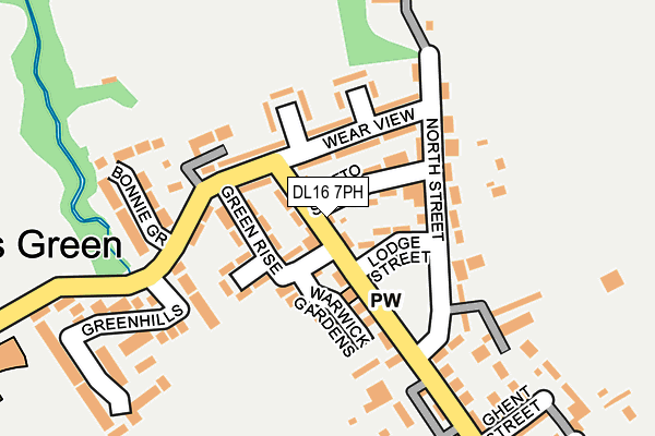 DL16 7PH map - OS OpenMap – Local (Ordnance Survey)