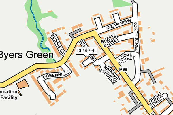 DL16 7PL map - OS OpenMap – Local (Ordnance Survey)