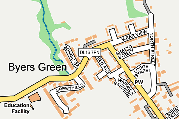DL16 7PN map - OS OpenMap – Local (Ordnance Survey)