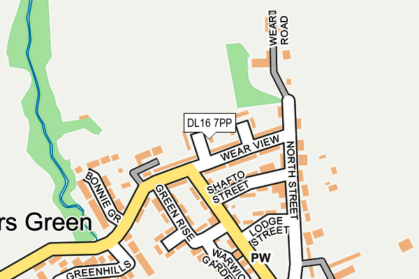 DL16 7PP map - OS OpenMap – Local (Ordnance Survey)