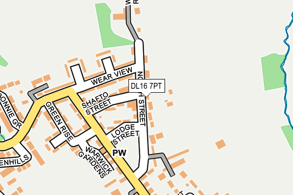 DL16 7PT map - OS OpenMap – Local (Ordnance Survey)