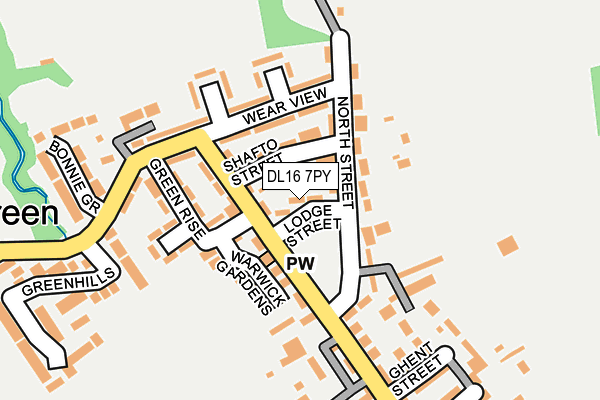 DL16 7PY map - OS OpenMap – Local (Ordnance Survey)