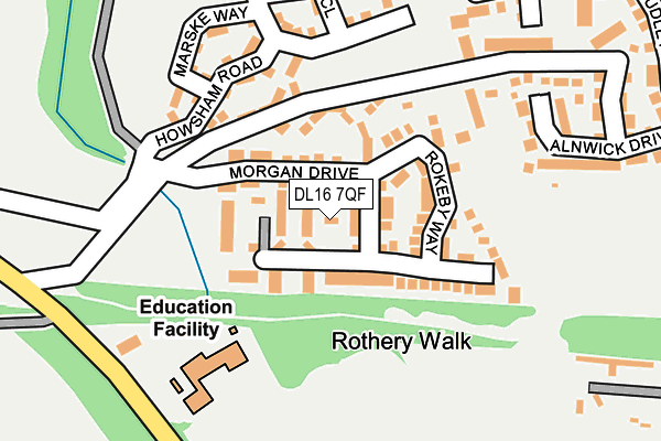 DL16 7QF map - OS OpenMap – Local (Ordnance Survey)
