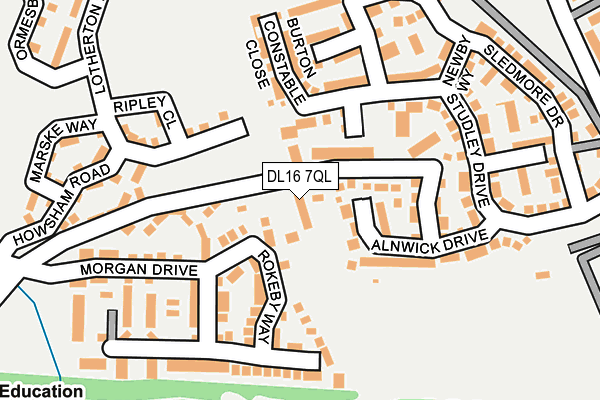 DL16 7QL map - OS OpenMap – Local (Ordnance Survey)