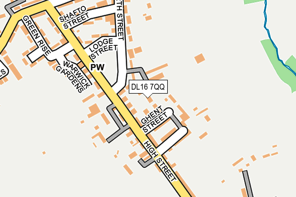 DL16 7QQ map - OS OpenMap – Local (Ordnance Survey)