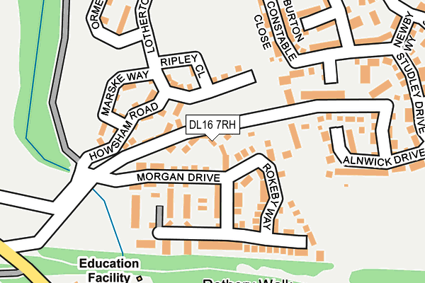 DL16 7RH map - OS OpenMap – Local (Ordnance Survey)