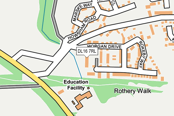 DL16 7RL map - OS OpenMap – Local (Ordnance Survey)