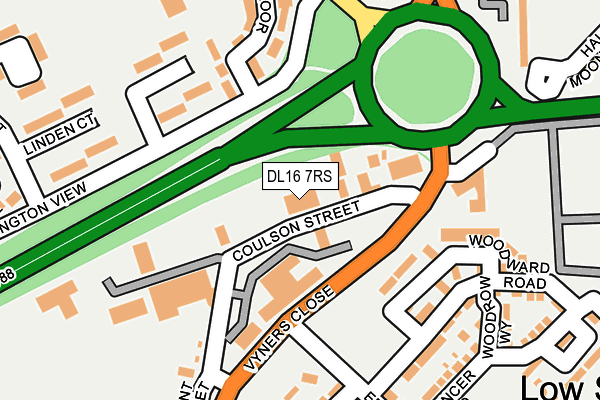 DL16 7RS map - OS OpenMap – Local (Ordnance Survey)