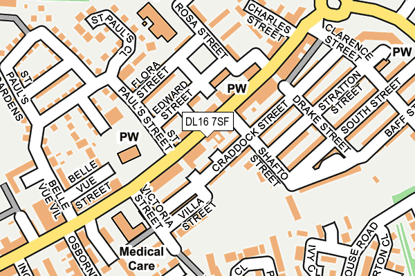 DL16 7SF map - OS OpenMap – Local (Ordnance Survey)