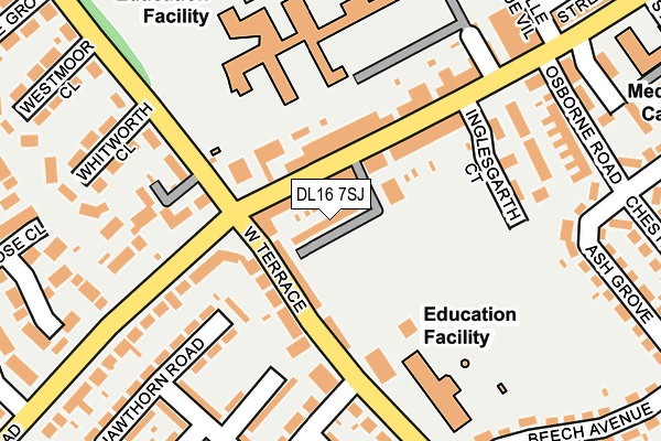 DL16 7SJ map - OS OpenMap – Local (Ordnance Survey)