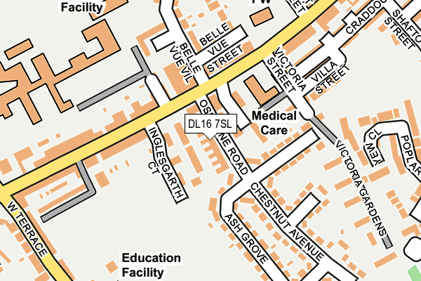 DL16 7SL map - OS OpenMap – Local (Ordnance Survey)