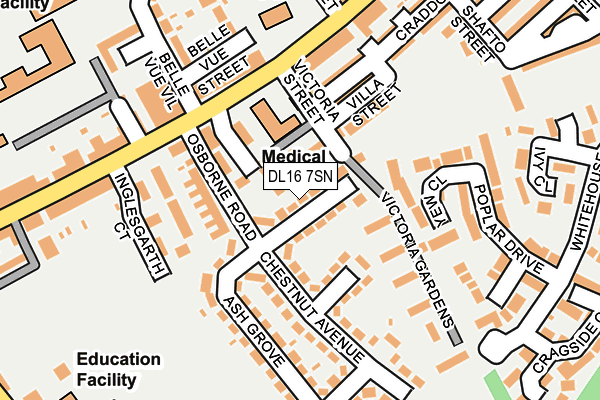 DL16 7SN map - OS OpenMap – Local (Ordnance Survey)