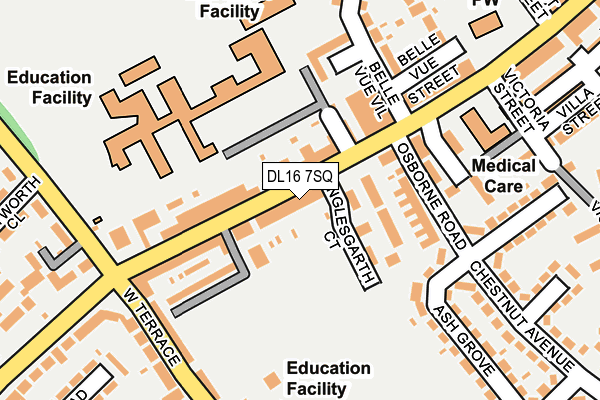 DL16 7SQ map - OS OpenMap – Local (Ordnance Survey)