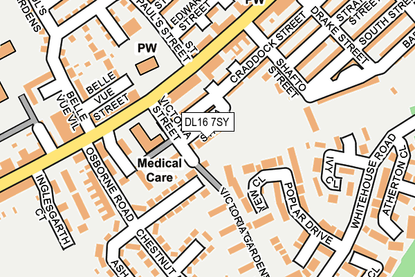DL16 7SY map - OS OpenMap – Local (Ordnance Survey)