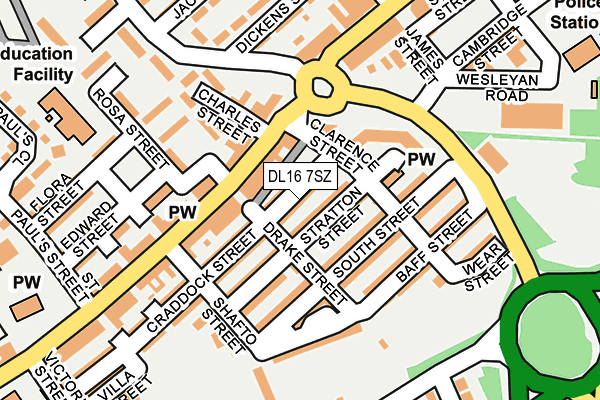 DL16 7SZ map - OS OpenMap – Local (Ordnance Survey)