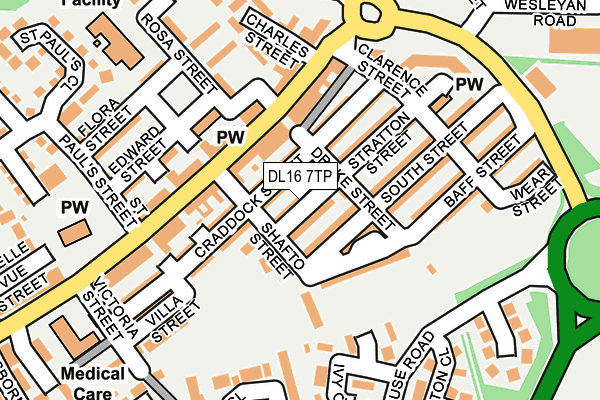 DL16 7TP map - OS OpenMap – Local (Ordnance Survey)
