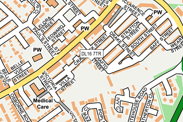 DL16 7TR map - OS OpenMap – Local (Ordnance Survey)