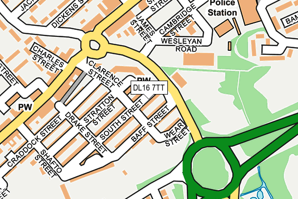 DL16 7TT map - OS OpenMap – Local (Ordnance Survey)