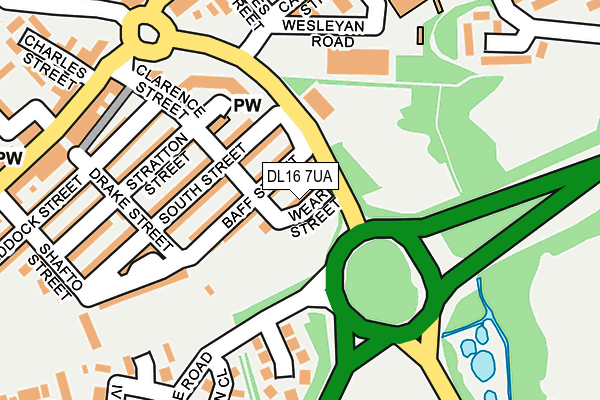 DL16 7UA map - OS OpenMap – Local (Ordnance Survey)