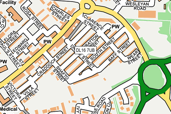 DL16 7UB map - OS OpenMap – Local (Ordnance Survey)