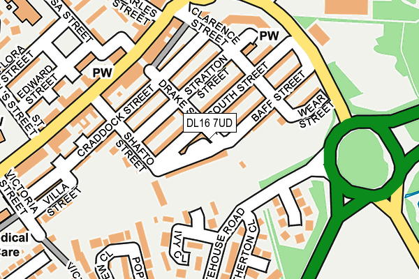 DL16 7UD map - OS OpenMap – Local (Ordnance Survey)