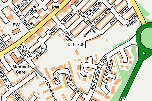 DL16 7UF map - OS OpenMap – Local (Ordnance Survey)