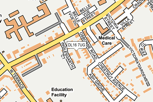 DL16 7UG map - OS OpenMap – Local (Ordnance Survey)