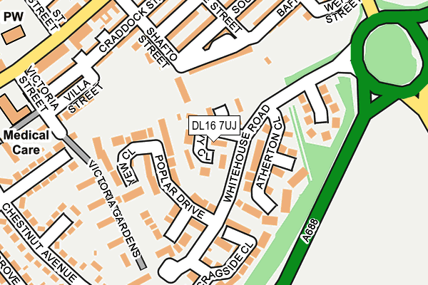 DL16 7UJ map - OS OpenMap – Local (Ordnance Survey)