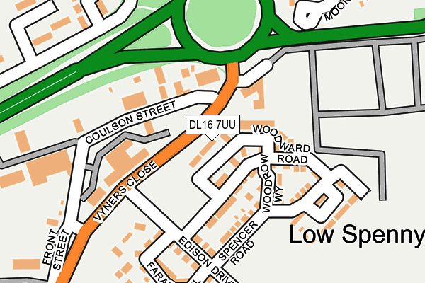 DL16 7UU map - OS OpenMap – Local (Ordnance Survey)