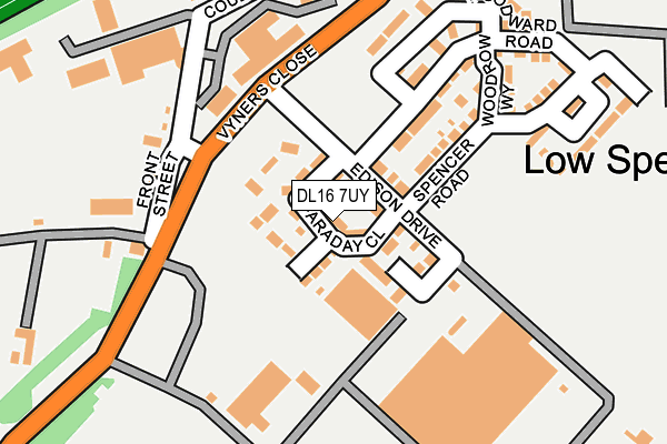 DL16 7UY map - OS OpenMap – Local (Ordnance Survey)