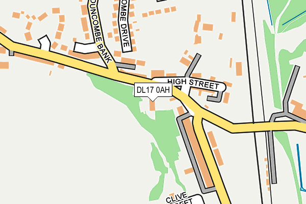 DL17 0AH map - OS OpenMap – Local (Ordnance Survey)