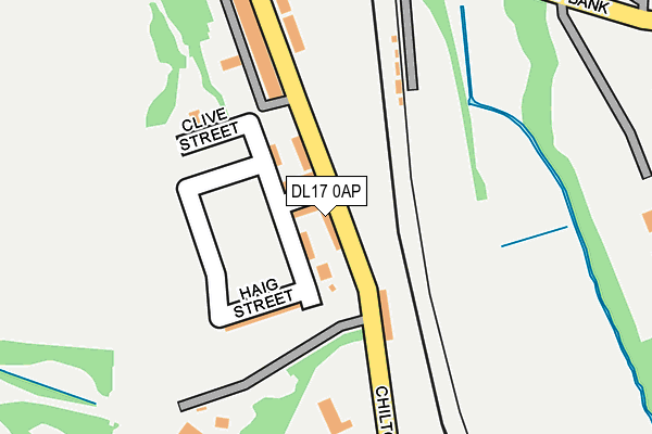 DL17 0AP map - OS OpenMap – Local (Ordnance Survey)