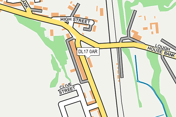 DL17 0AR map - OS OpenMap – Local (Ordnance Survey)