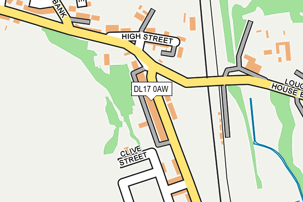 DL17 0AW map - OS OpenMap – Local (Ordnance Survey)