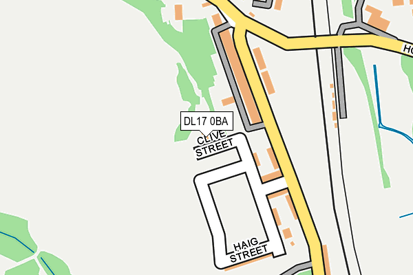 DL17 0BA map - OS OpenMap – Local (Ordnance Survey)