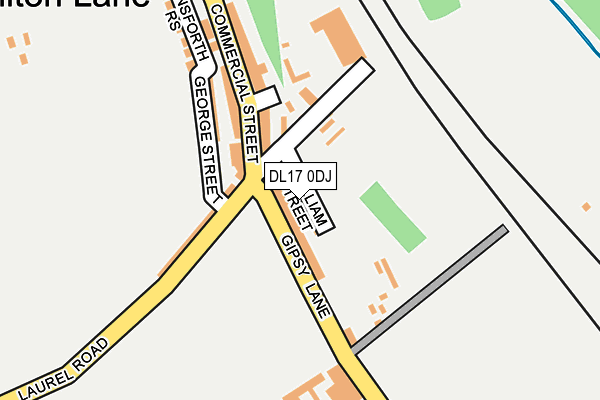 DL17 0DJ map - OS OpenMap – Local (Ordnance Survey)