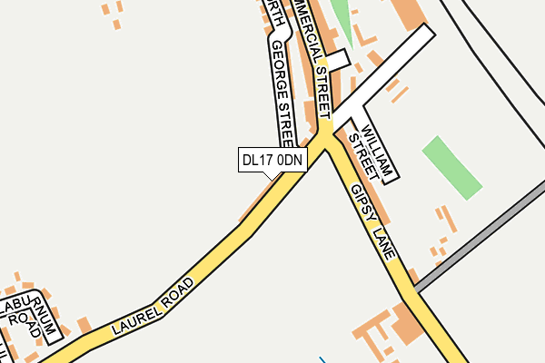 DL17 0DN map - OS OpenMap – Local (Ordnance Survey)