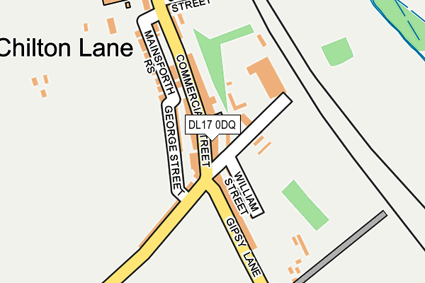 DL17 0DQ map - OS OpenMap – Local (Ordnance Survey)