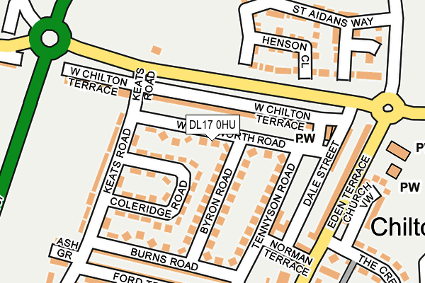 DL17 0HU map - OS OpenMap – Local (Ordnance Survey)