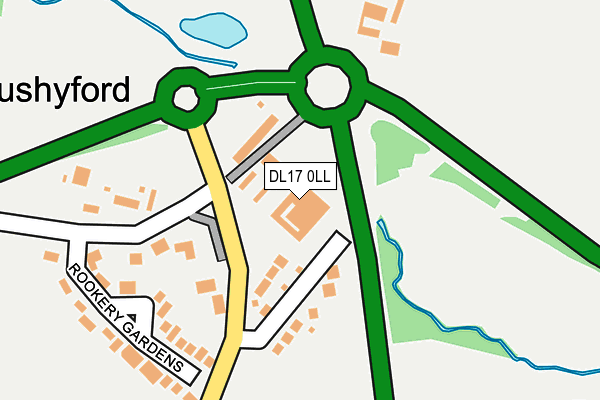 DL17 0LL map - OS OpenMap – Local (Ordnance Survey)