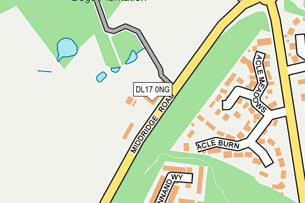 DL17 0NG map - OS OpenMap – Local (Ordnance Survey)
