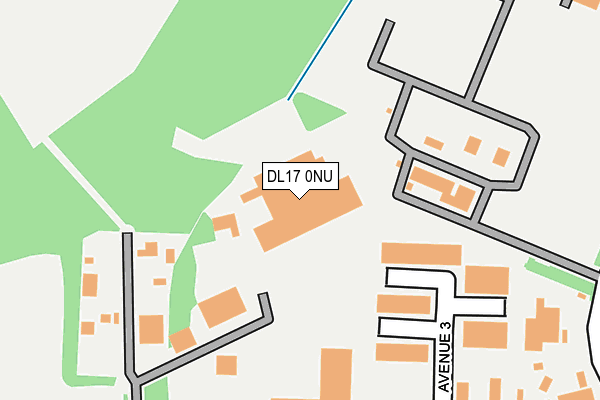 DL17 0NU map - OS OpenMap – Local (Ordnance Survey)
