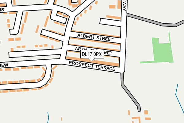 DL17 0PX map - OS OpenMap – Local (Ordnance Survey)