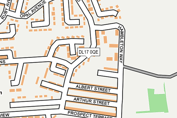 DL17 0QE map - OS OpenMap – Local (Ordnance Survey)