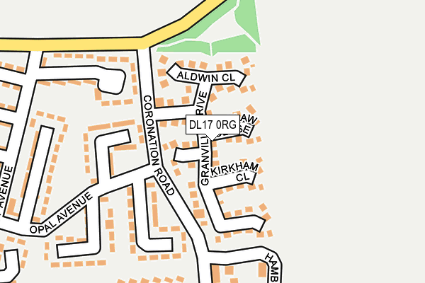 DL17 0RG map - OS OpenMap – Local (Ordnance Survey)